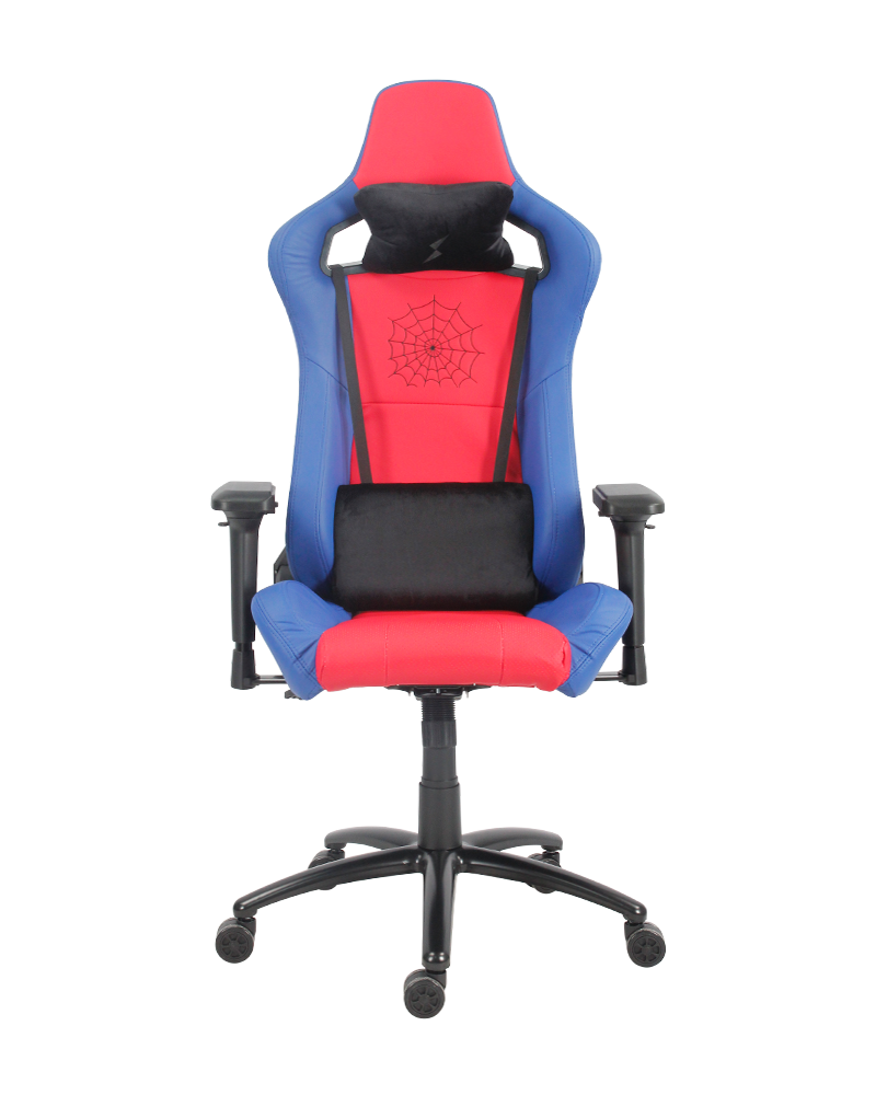 Red Blue Gaming Chair Adjustable Office Racing Chair With Wheels
