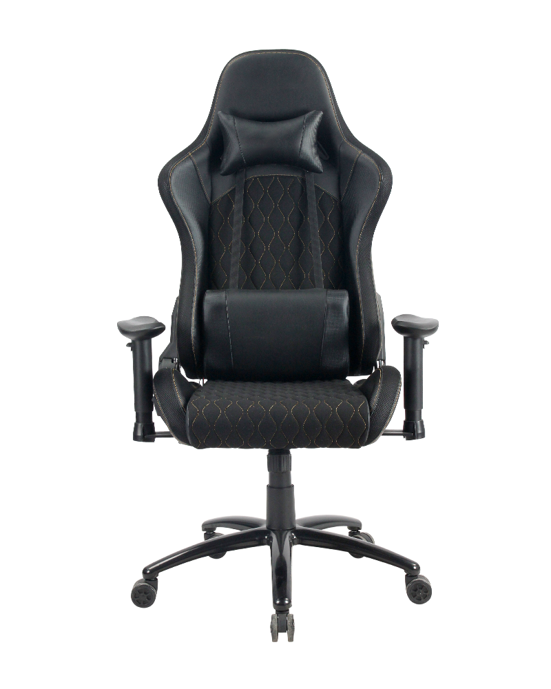 Black Leather RGB PC Gaming Chair LED Computer Chairs