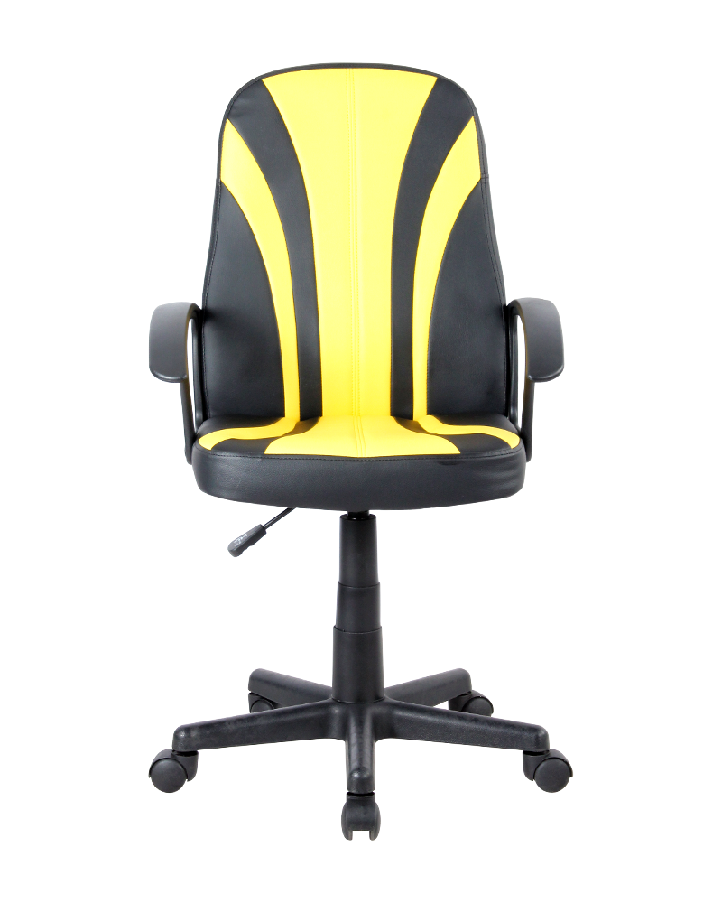 Yellow Black Ergonomic Swivel Computer Chairs For Children/Kids